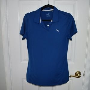Puma Blue Collared Short Sleeve